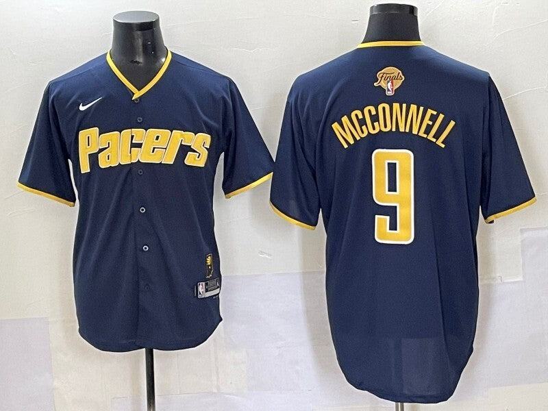 Indiana Pacers #9 T.J. McConnell nba Collaboration Style 3 Basketball Jersey basketball jersey product view 1