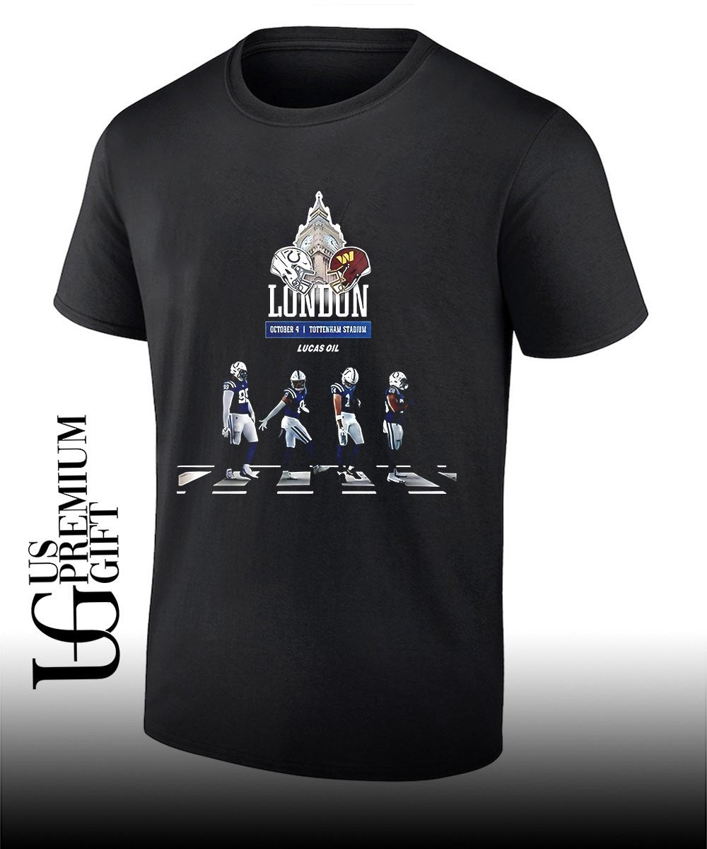 Indianapolis Colts 2026 Heading to London abbey road shirt Unisex T-shirt, Sweatshirt, Hoodie, Long Sleeve Tee - T-Shirt, Sweatshirt, Hoodie
