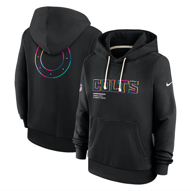 Indianapolis Colts Black 2025 Crucial Catch Club Pullover Hoodie(Run Small) Football Jersey football jersey product view 1