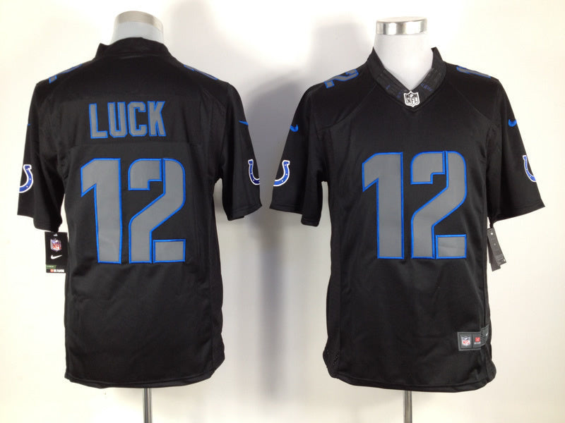 Indianapolis Colts #12 Andrew Luck Adult Football Jersey football jersey product view 1