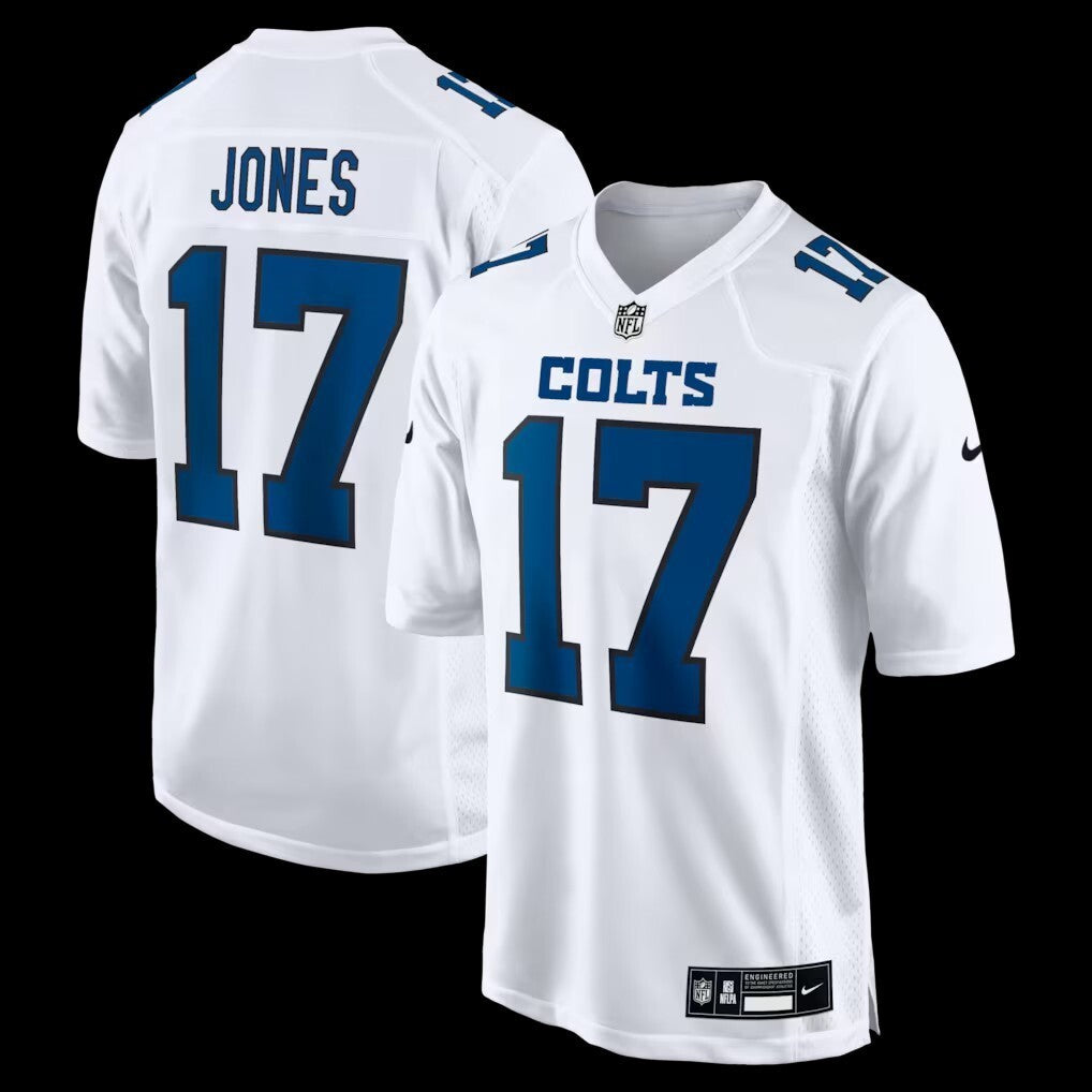 Indianapolis Colts #17 Daniel Jones Fashion Game Jersey - White Football Jersey football jersey product view 1
