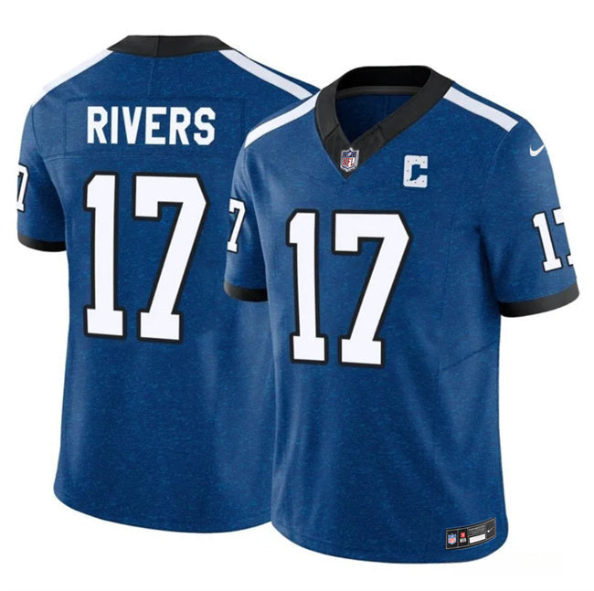 Indianapolis Colts #17 Philip Rivers Blue 2025 F.U.S.E. Throwback Vapor Limited Football Jersey football jersey product view 1