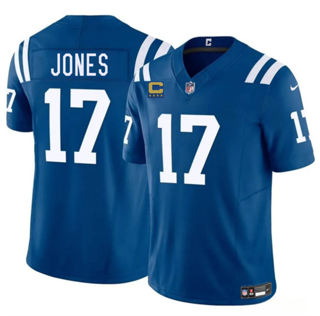 Indianapolis Colts #17 Riley Leonard Blue 2025 F.U.S.E. With 4-Star C Patch Vapor Football Jersey football jersey product view 1