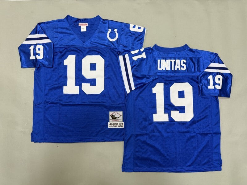 Indianapolis Colts #19 Johnny Unitas Indianapolis Colts Style 3 Football Jersey football jersey product view 1