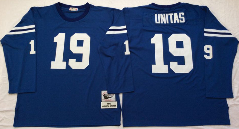 Indianapolis Colts #19 Johnny Unitas Throwback Style 2 Football Jersey football jersey product view 1