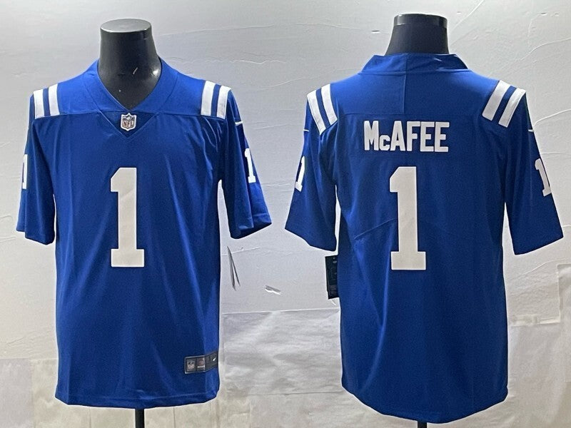 Indianapolis Colts #1 Mcafee Colts Adult Football Jersey football jersey product view 1