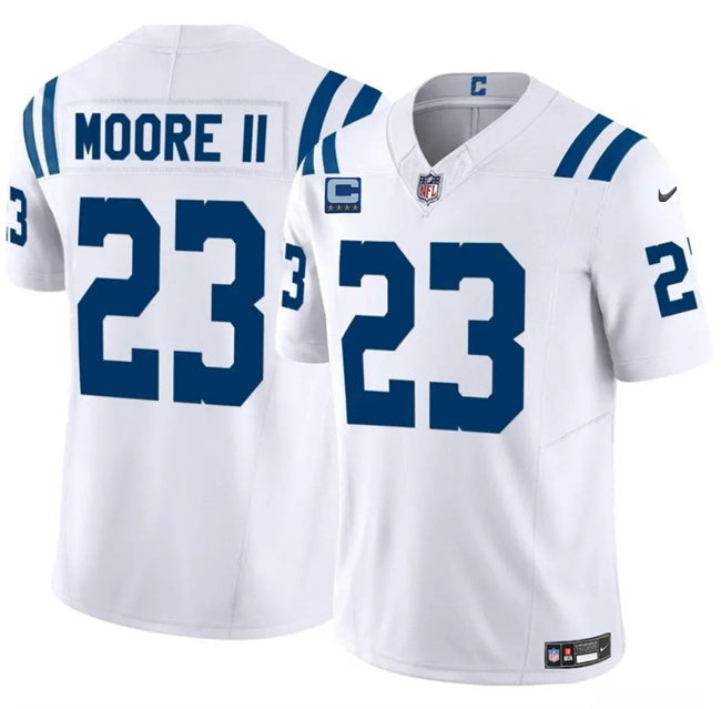 Indianapolis Colts #23 Kenny Moore II White 2025 F.U.S.E. With 4-Star C Patch Football Jersey football jersey product view 1