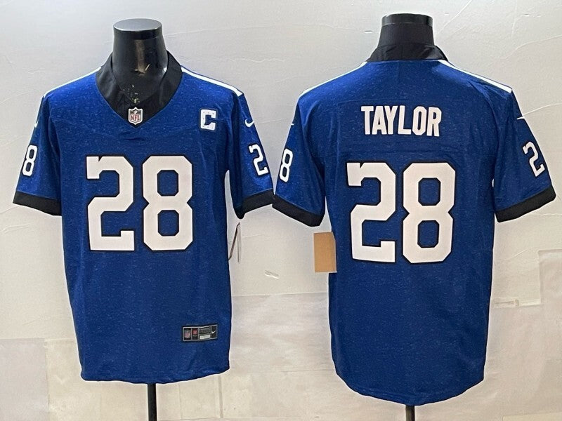 Indianapolis Colts #28 Jonathan Taylor Colts Retro V3 Style 1 Football Jersey football jersey product view 1