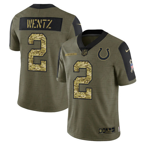 Indianapolis Colts #2 Carson Wentz Football Jersey football jersey product view 1