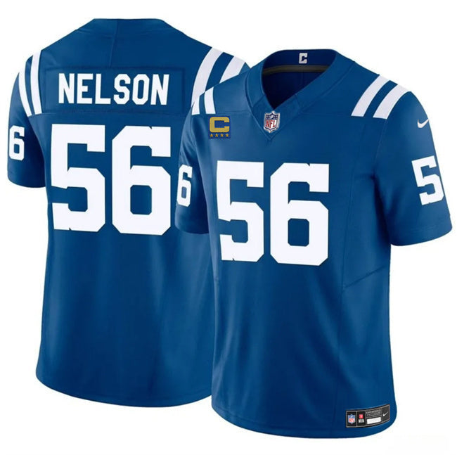 Indianapolis Colts #56 Quenton Nelson Blue 2025 F.U.S.E. With 4-Star C Patch Football Jersey football jersey product view 1