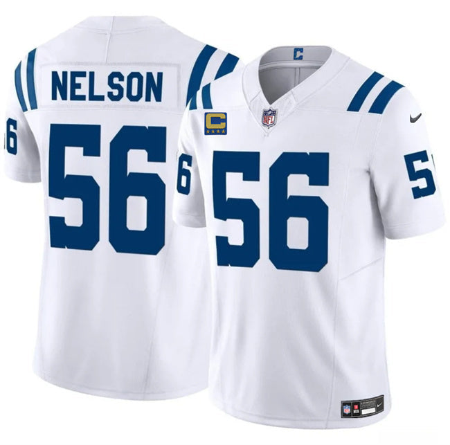 Indianapolis Colts #56 Quenton Nelson White 2025 F.U.S.E. With 4-Star C Patch Football Jersey football jersey product view 1