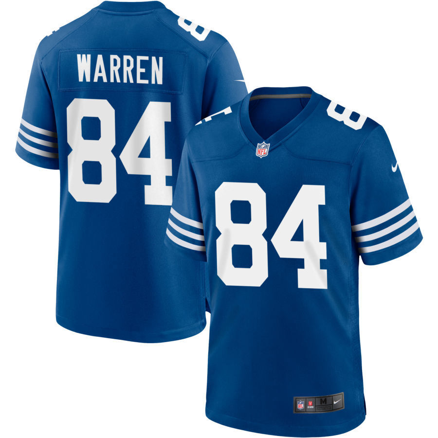 Indianapolis Colts #84 Tyler Warren Style 1 Football Jersey football jersey product view 1