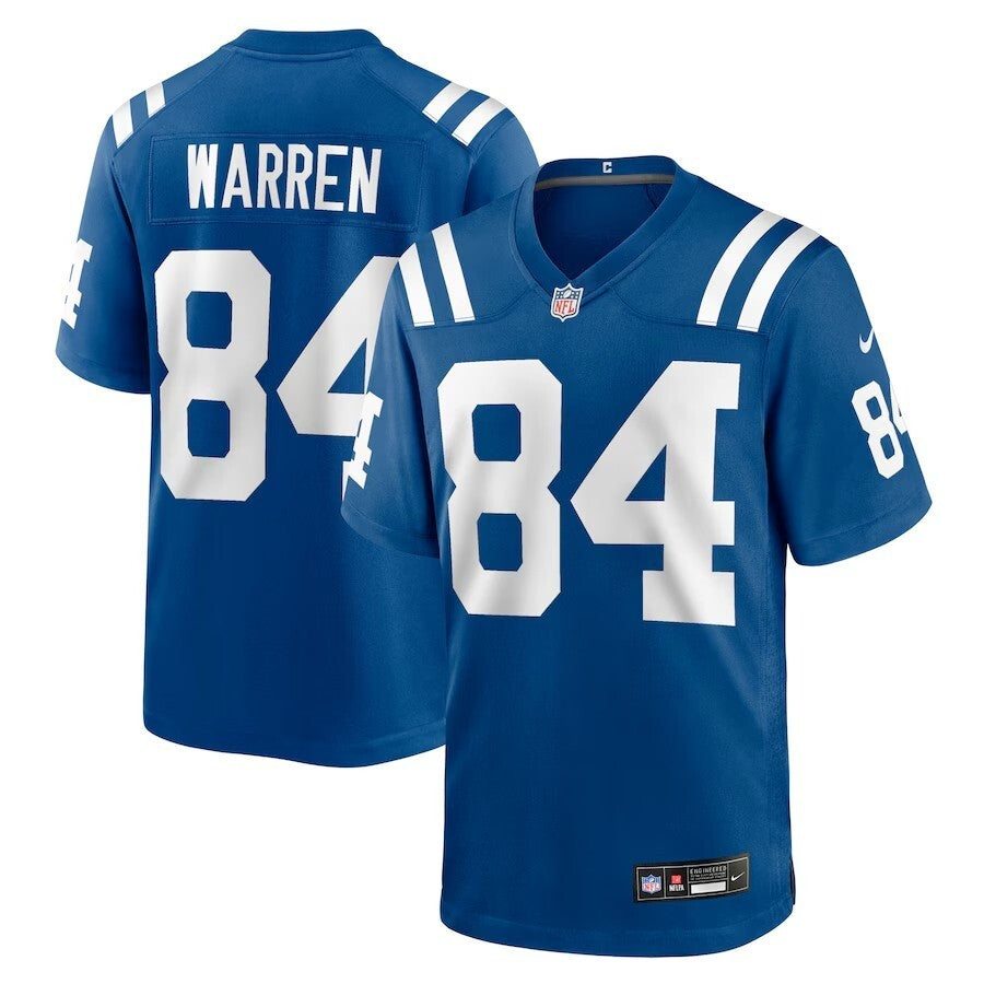 Indianapolis Colts #84 Tyler Warren Style 4 Football Jersey football jersey product view 1