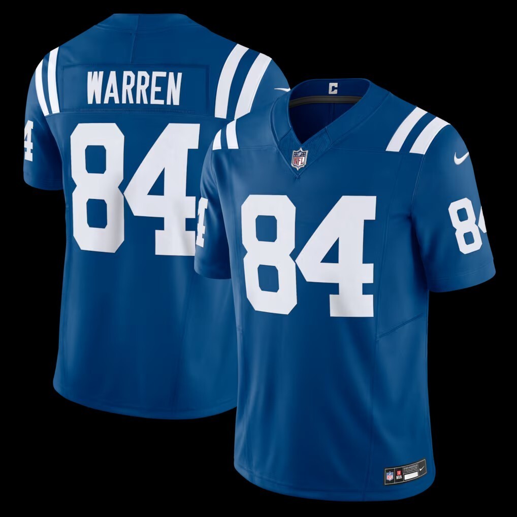 Indianapolis Colts #84 Tyler Warren Team Vapor F.U.S.E. Limited Jersey - Royal Football Jersey football jersey product view 1