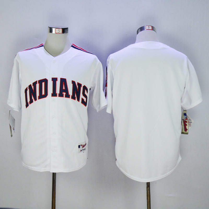 Indians 0 White 1993 Retro Baseball Jersey baseball jersey product view 1