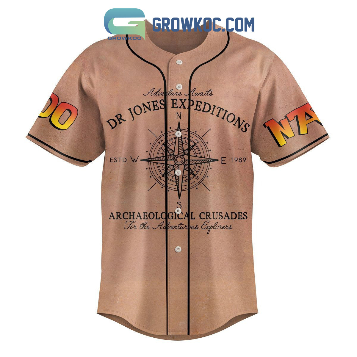 Inidiana Jones Dial Of Destiny Personalized Baseball Jersey baseball jersey product view 1