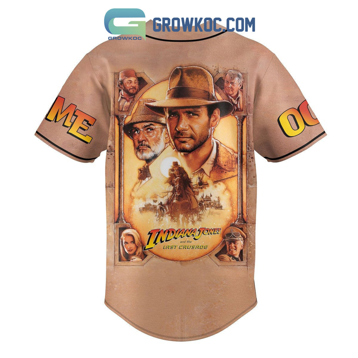 Inidiana Jones Dial Of Destiny Personalized Baseball Jersey baseball jersey product view 2