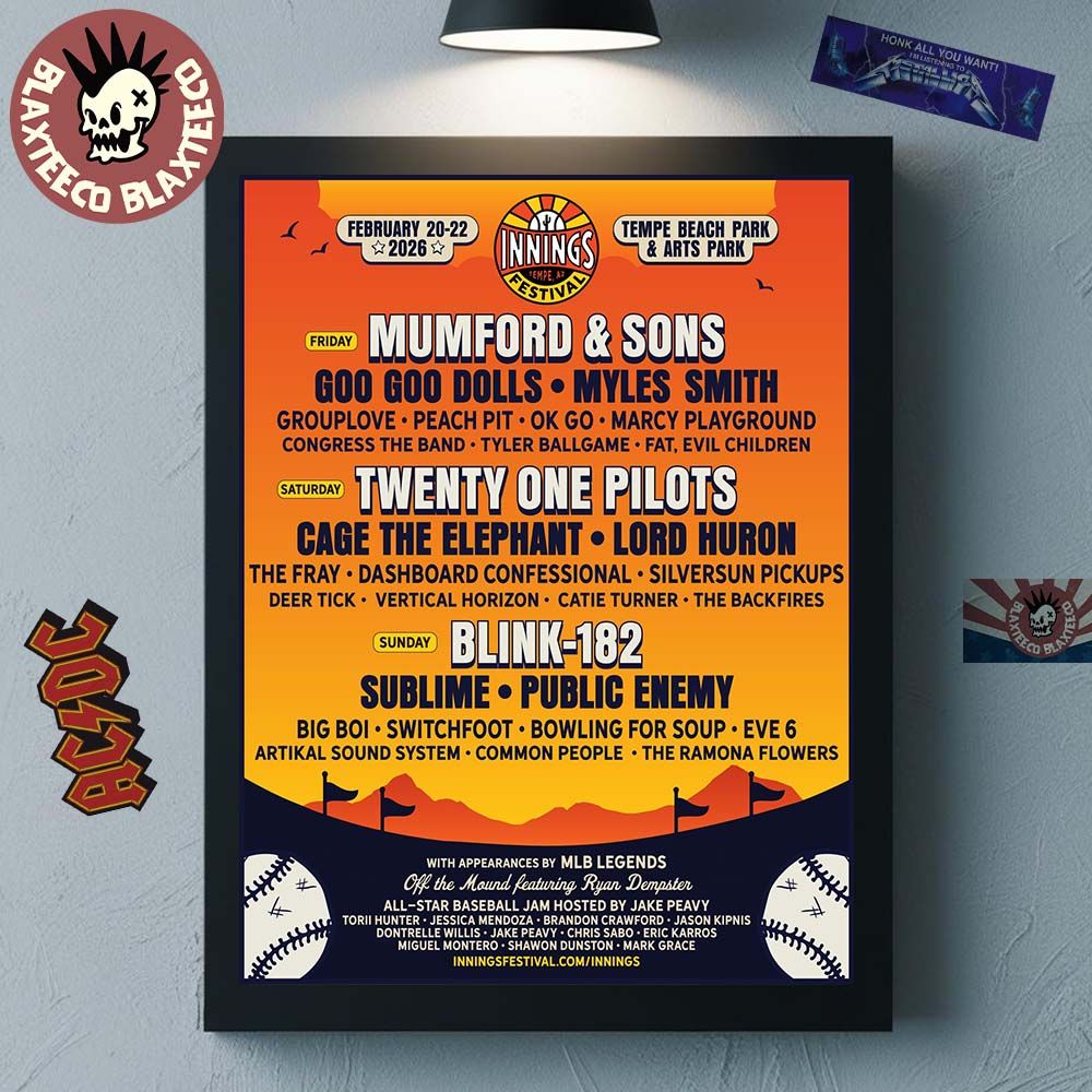 Inning Festival 2026 Full Lineup In Tempe Arizona At Temple Beach Park And Arts Park On February 20 21 22 2026 Decor Poster Canvas - T-Shirt, Sweatshirt, Hoodie