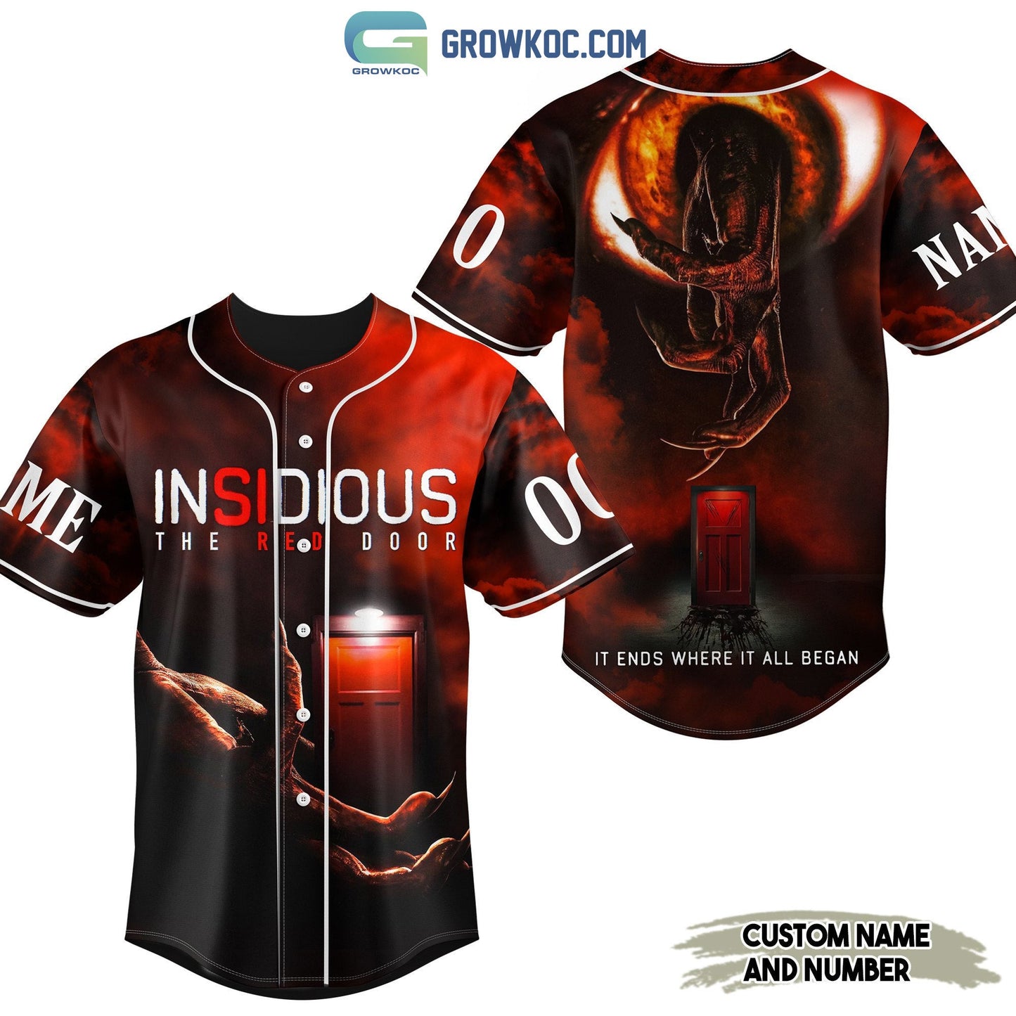 Insidious The Red Door It Ends Where It All Began Personalized Baseball Jersey baseball jersey product view 1