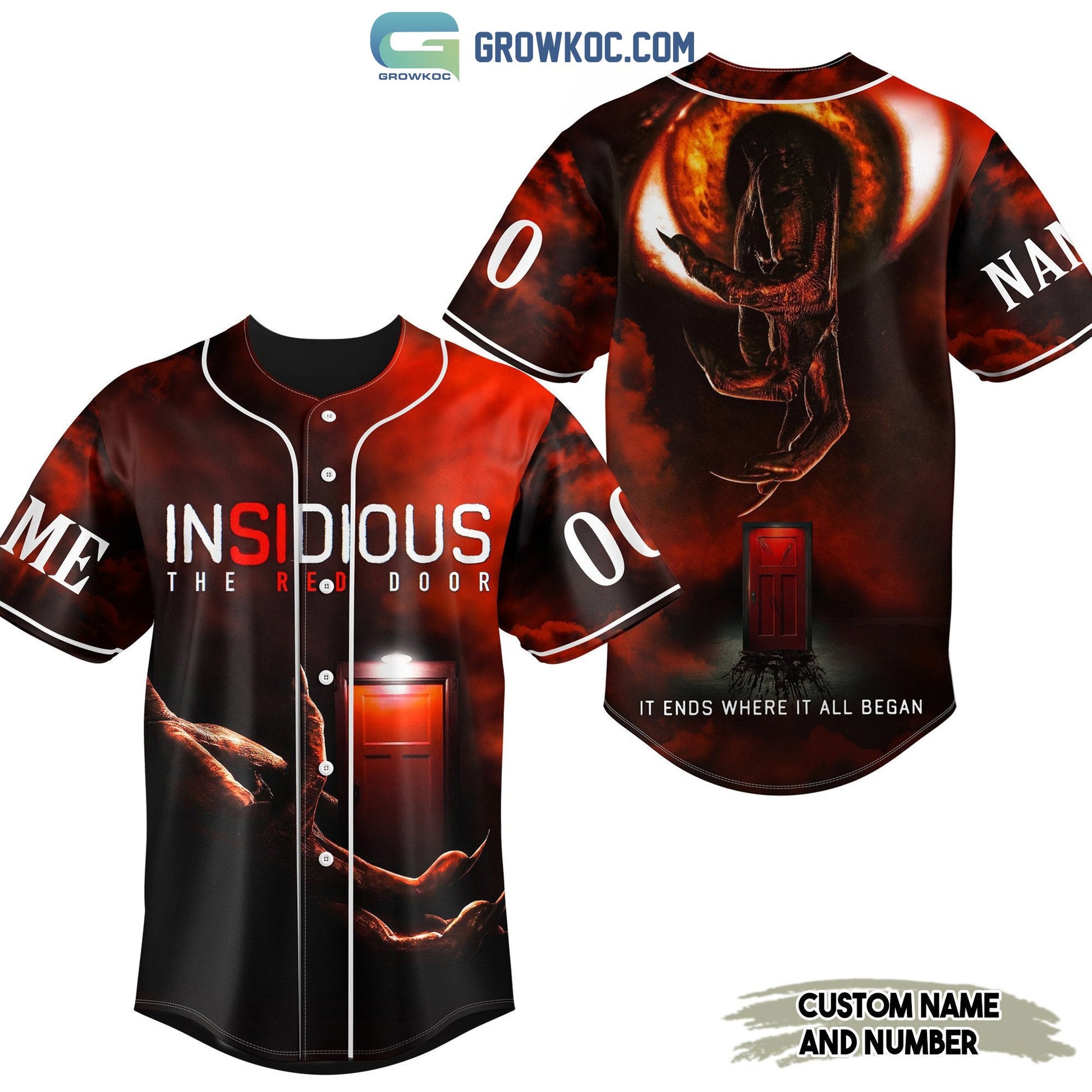 Insidious The Red Door It Ends Where It All Began Personalized Baseball Jersey baseball jersey product view 1