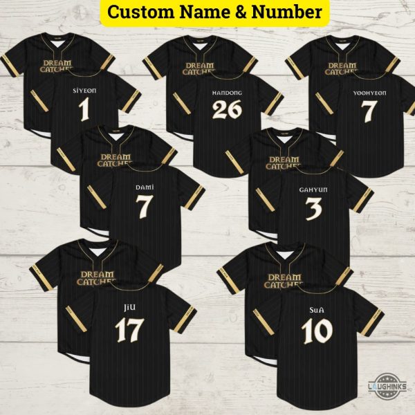 Insomnia Dreamcatcher Baseball Jersey Shirt Custom Member Bias Jiu Sua Siyeon Handong Yoohyeon Dami Gahyun Kpop Tour 2024 Fan Gift baseball jersey product view 1