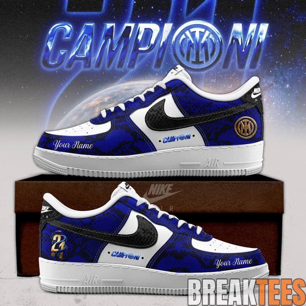 Inter Milan CAMPIONI DITALIA 25-26 Custom Air Force 1 Unisex T-shirt, Sweatshirt, Hoodie, Long Sleeve Tee - T-Shirt, Sweatshirt, Hoodie