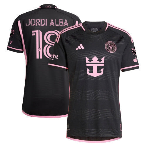 Inter Miami #18 Jordi Alba Ramos CF 2024 La Noche Black Jersey - Men Soccer Jersey sports jersey product view 1