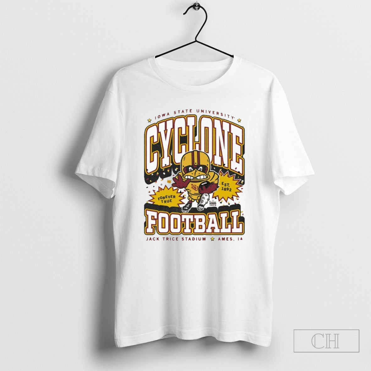 Iowa Cyclone Jack Trice Stadium Ames Ia Forever True Est 1892 Mascot Shirt Tee Unisex T-shirt, Sweatshirt, Hoodie, Long Sleeve Tee - T-Shirt, Sweatshirt, Hoodie