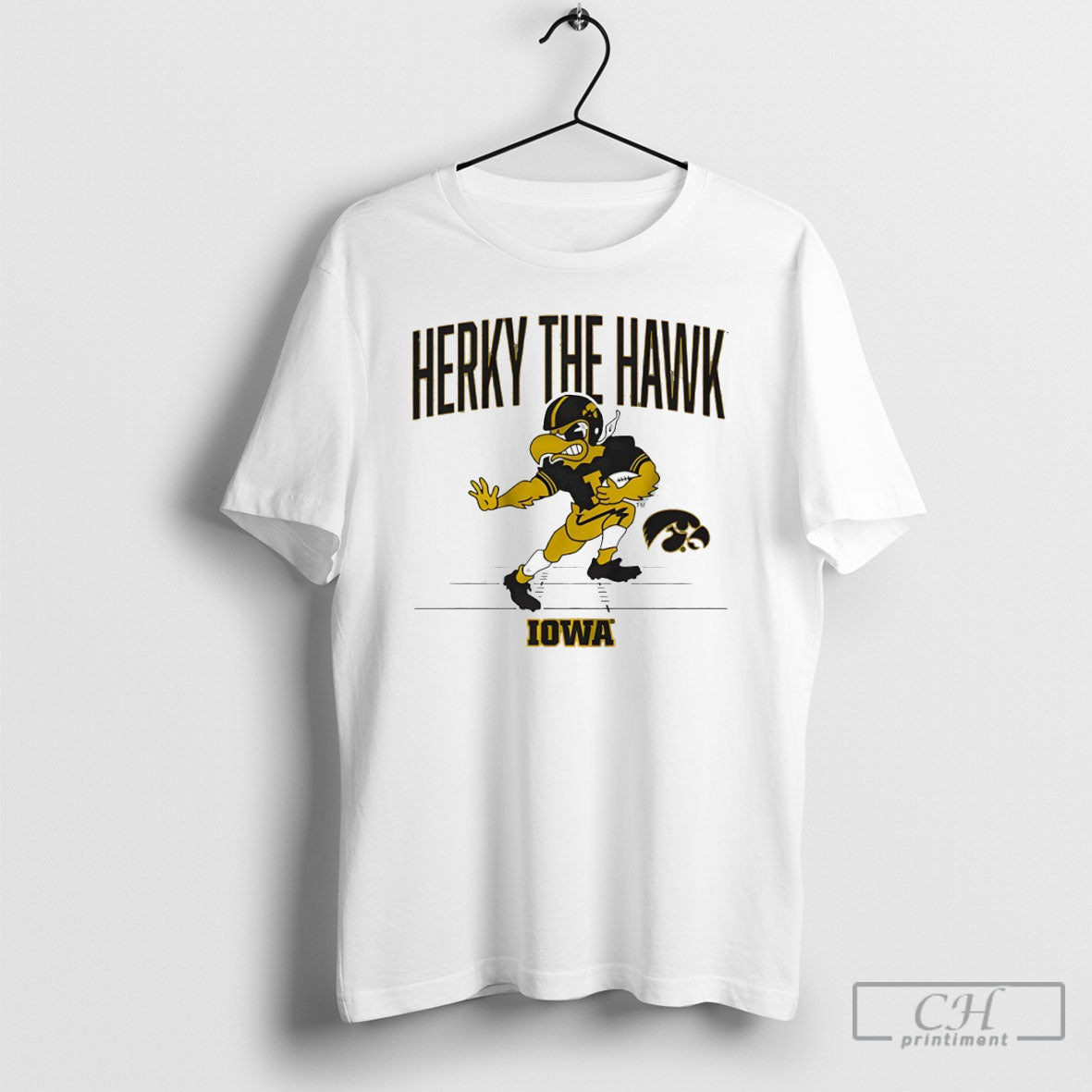 Iowa Hawkeyes Football Herky The Hawk Gridiron Mascot Shirt Tee Unisex T-shirt, Sweatshirt, Hoodie, Long Sleeve Tee - T-Shirt, Sweatshirt, Hoodie