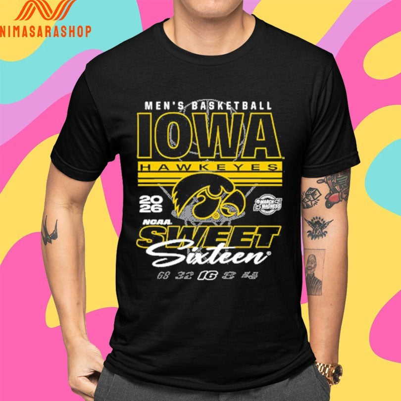 Iowa Hawkeyes Men's Basketball 2026 March Madness - Adult & Kids T-Shirts, Sweatshirts & Hoodies apparel design preview 4