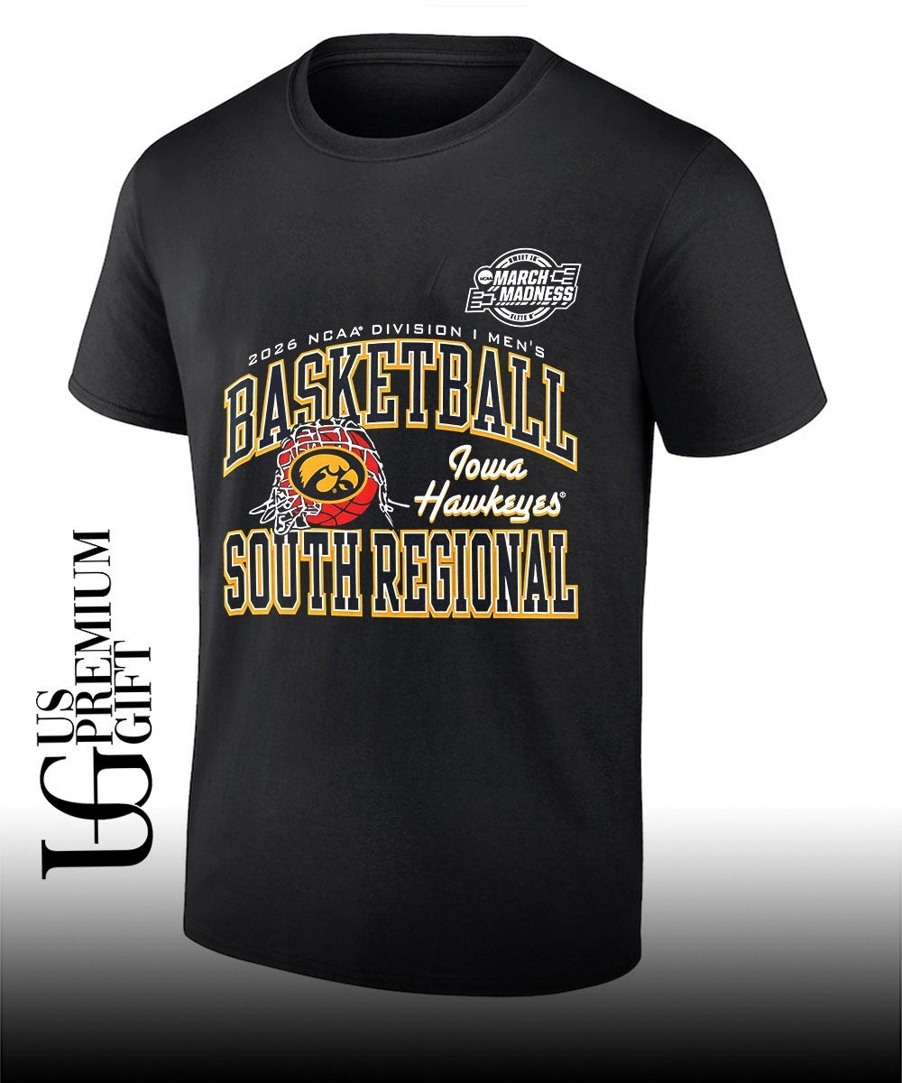 Iowa Hawkeyes basketball NCAA Division I March Madness South Regional 2026 shirt Unisex T-shirt, Sweatshirt, Hoodie, Long Sleeve Tee - T-Shirt, Sweatshirt, Hoodie