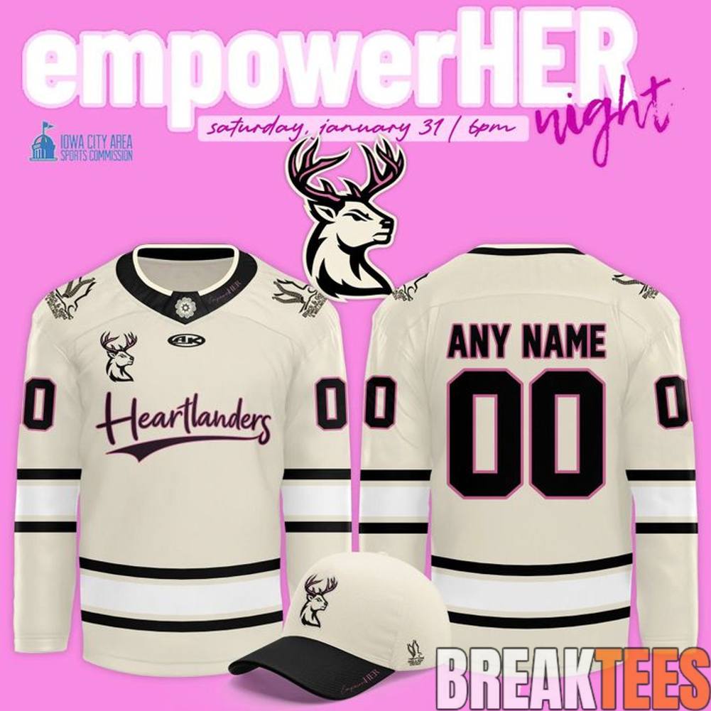 Iowa Heartlanders EmpowerHer Hockey Jersey Unisex T-shirt, Sweatshirt, Hoodie, Long Sleeve Tee - T-Shirt, Sweatshirt, Hoodie