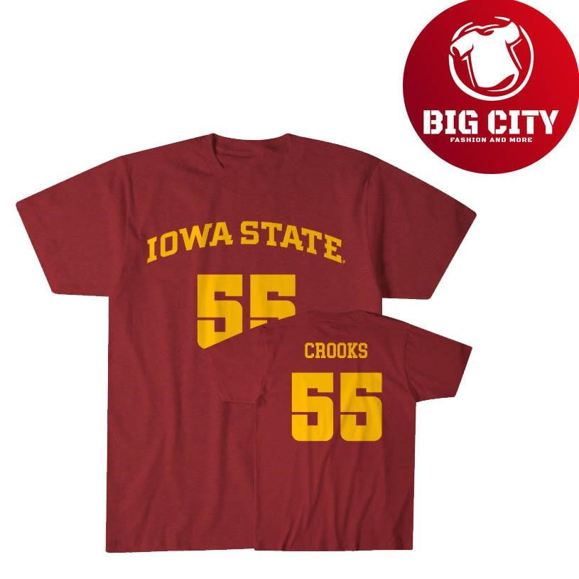 Iowa State Basketball Audi Crooks 55 Two Sided Shirt Unisex T-shirt, Sweatshirt, Hoodie, Long Sleeve Tee - T-Shirt, Sweatshirt, Hoodie