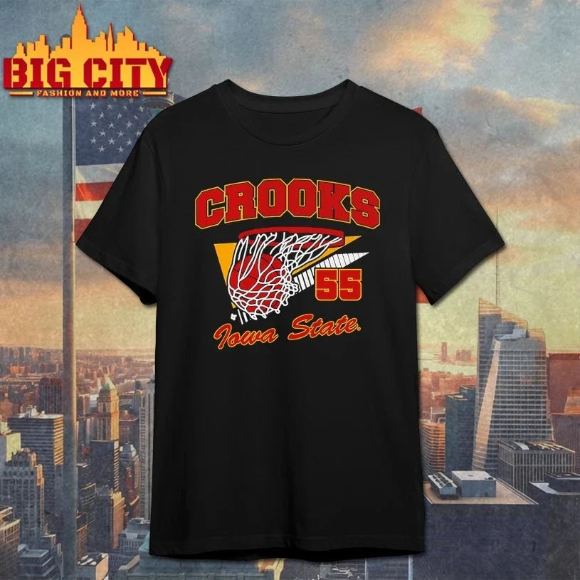 Iowa State Basketball Audi Crooks Retro Swish 55 number shirt Unisex T-shirt, Sweatshirt, Hoodie, Long Sleeve Tee - T-Shirt, Sweatshirt, Hoodie