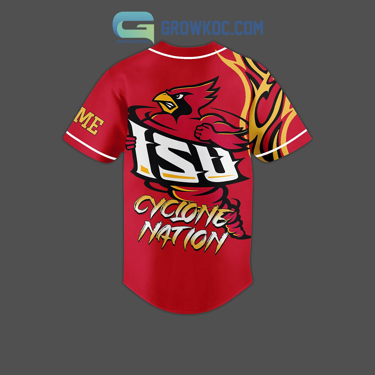 Iowa State Cyclones Nation Fan Personalized Baseball Jersey baseball jersey product view 1