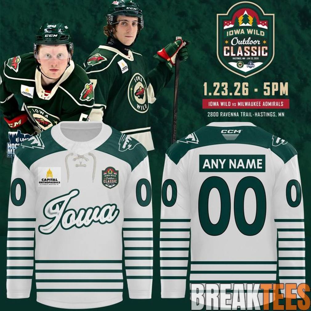 Iowa Wild Outdoor Classic Hockey Jersey Unisex T-shirt, Sweatshirt, Hoodie, Long Sleeve Tee - T-Shirt, Sweatshirt, Hoodie