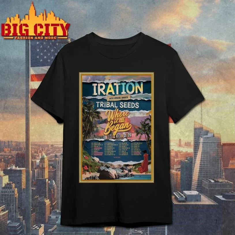 Iration Summer Tour 2026 Poster shirt Unisex T-shirt, Sweatshirt, Hoodie, Long Sleeve Tee - T-Shirt, Sweatshirt, Hoodie