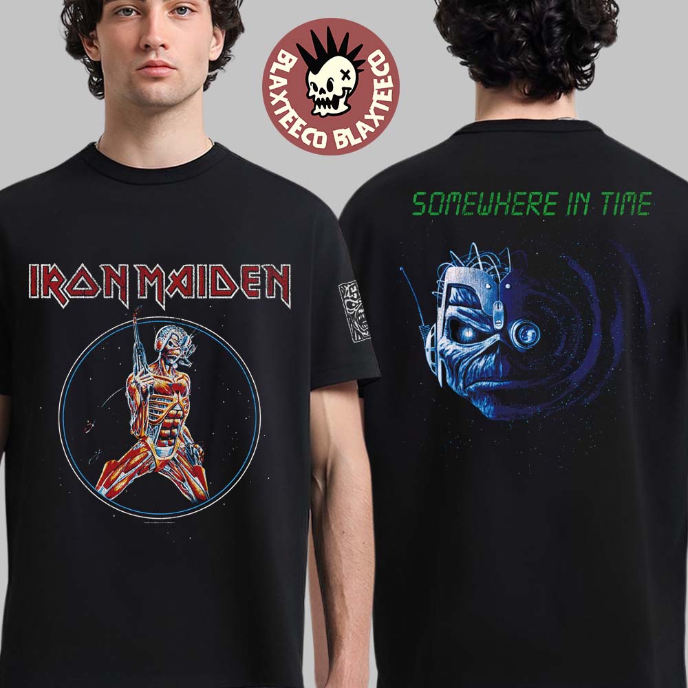 Iron Maiden 50th Anniversary Somewhere In Time Cyborg Eddie T-Shirt Unisex T-shirt, Sweatshirt, Hoodie, Long Sleeve Tee - T-Shirt, Sweatshirt, Hoodie