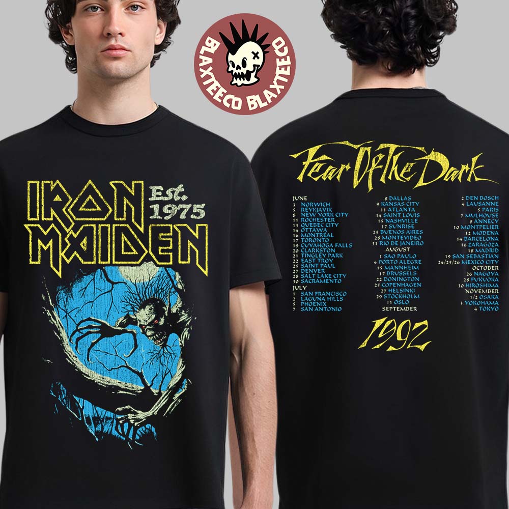 Iron Maiden IM50 Anniversary Collection Fear Of The Dark Tour T-Shirt Unisex T-shirt, Sweatshirt, Hoodie, Long Sleeve Tee - T-Shirt, Sweatshirt, Hoodie