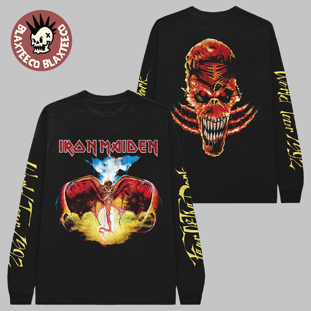 Iron Maiden IM50 Anniversary Collection Fear Of The Dark Winged Eddie Long Sleeve T-Shirt Unisex T-shirt, Sweatshirt, Hoodie, Long Sleeve Tee - T-Shirt, Sweatshirt, Hoodie