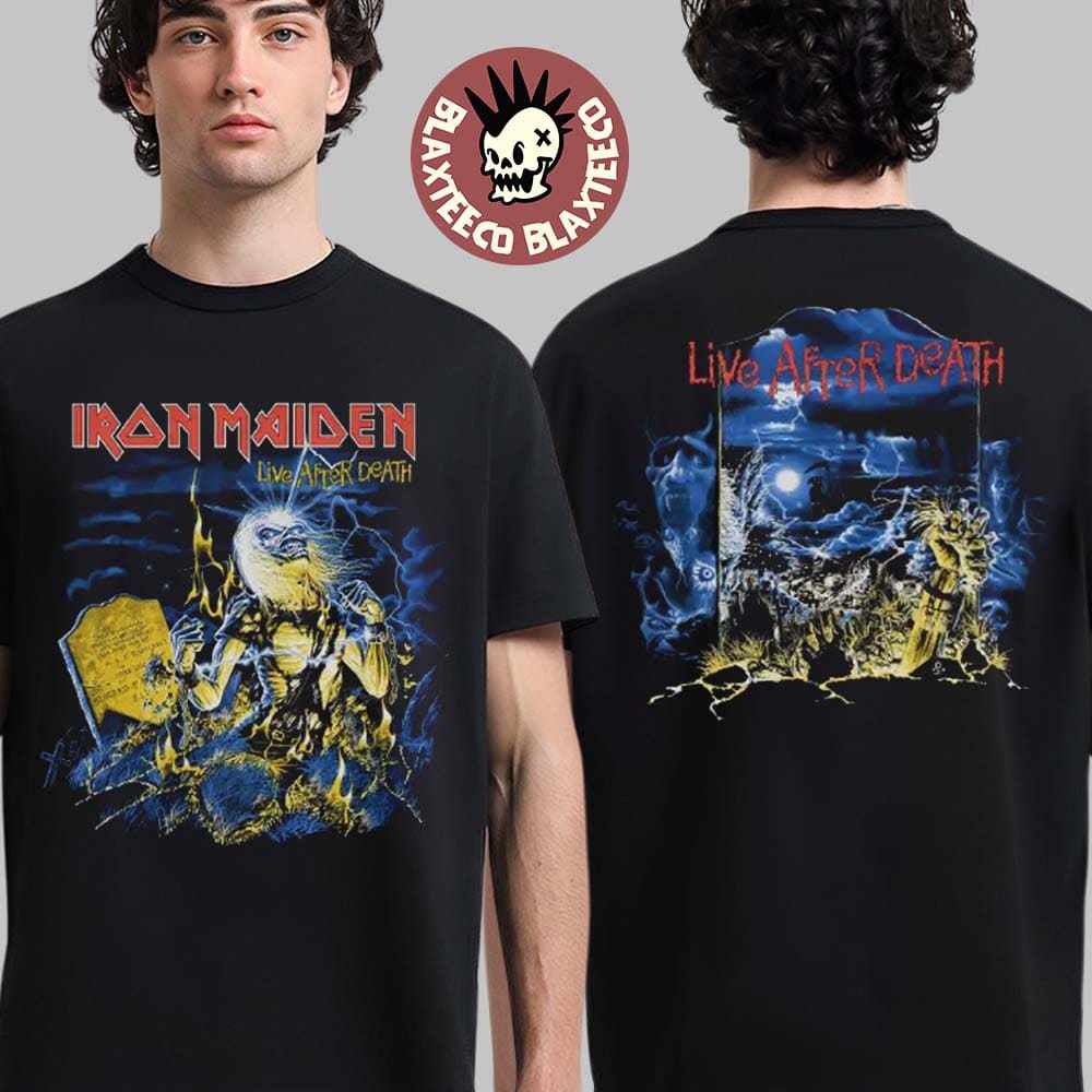 Iron Maiden Life After Death 40th Anniversary Zoombie Eddie Two Sided T-Shirt Unisex T-shirt, Sweatshirt, Hoodie, Long Sleeve Tee - T-Shirt, Sweatshirt, Hoodie