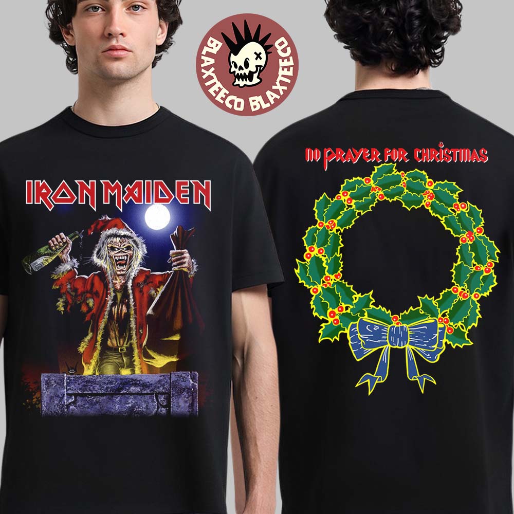 Iron Maiden No Prayer For Christmas 2025 Two Sided T-Shirt Unisex T-shirt, Sweatshirt, Hoodie, Long Sleeve Tee - T-Shirt, Sweatshirt, Hoodie