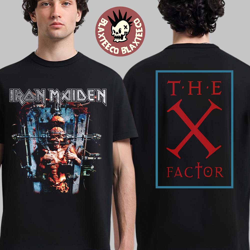 Iron Maiden The X Factor 30th Anniversary Album Cover Art Two Sided T-Shirt Unisex T-shirt, Sweatshirt, Hoodie, Long Sleeve Tee - T-Shirt, Sweatshirt, Hoodie