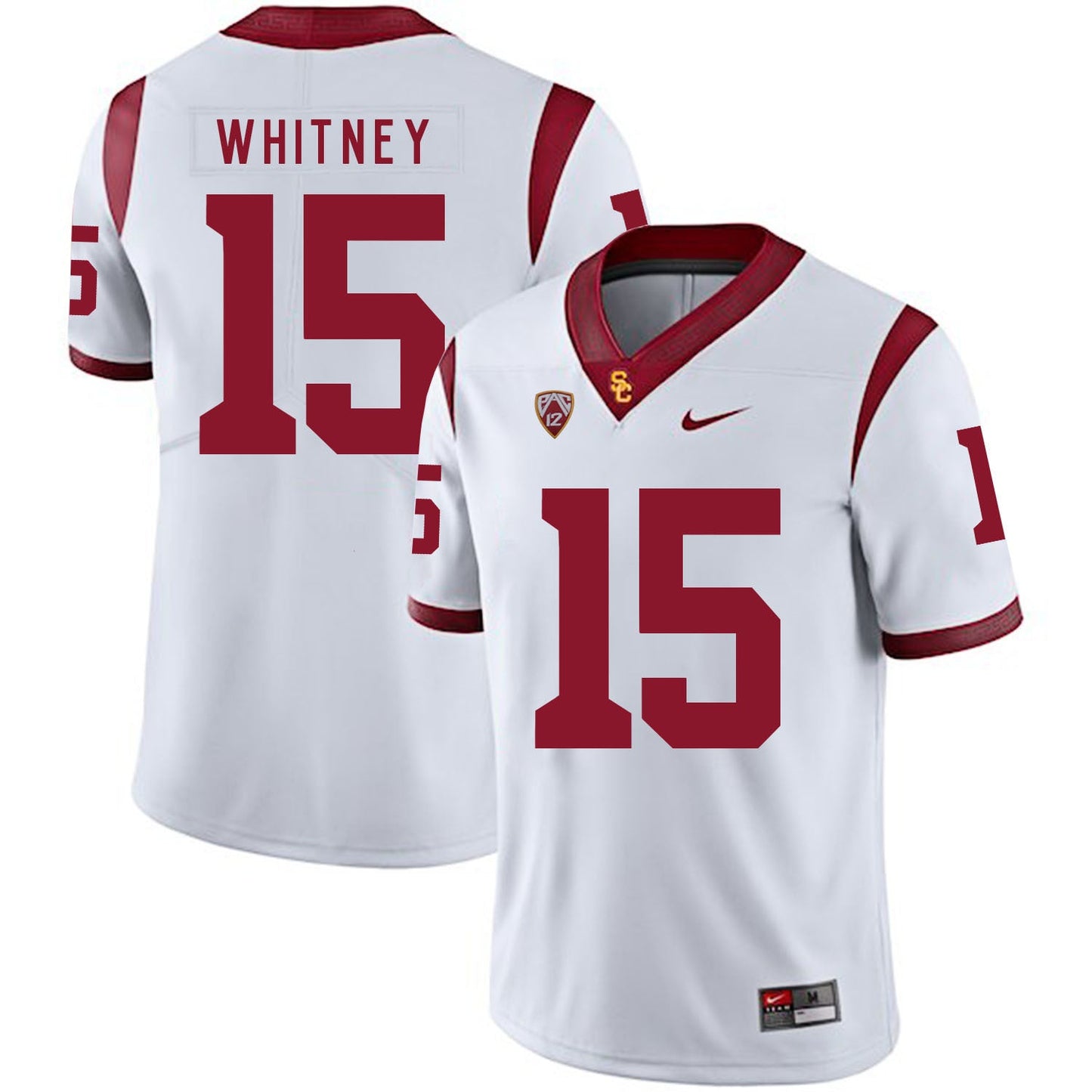 Isaac Whitney 15 White College Football Jersey football jersey product view 1