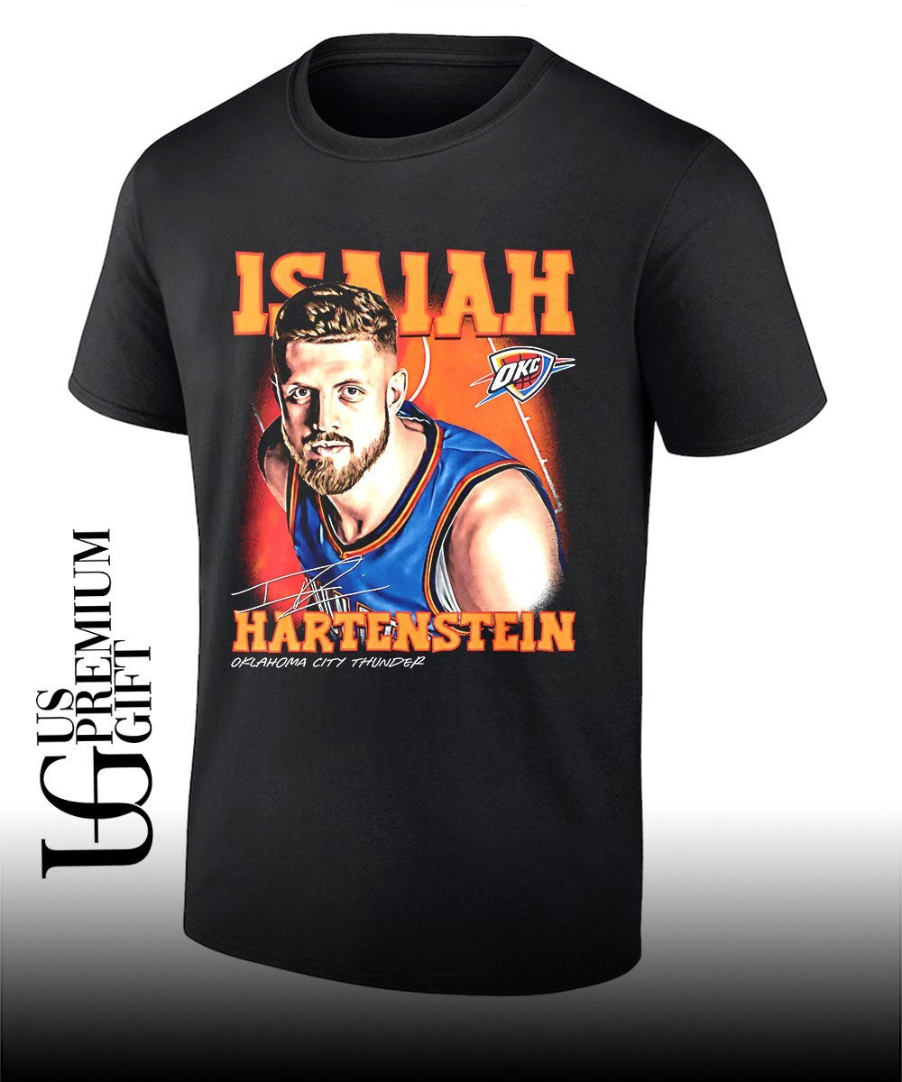 Isaiah Hartenstein Oklahoma City Thunder NBA 2026 signature graphic shirt Unisex T-shirt, Sweatshirt, Hoodie, Long Sleeve Tee - T-Shirt, Sweatshirt, Hoodie