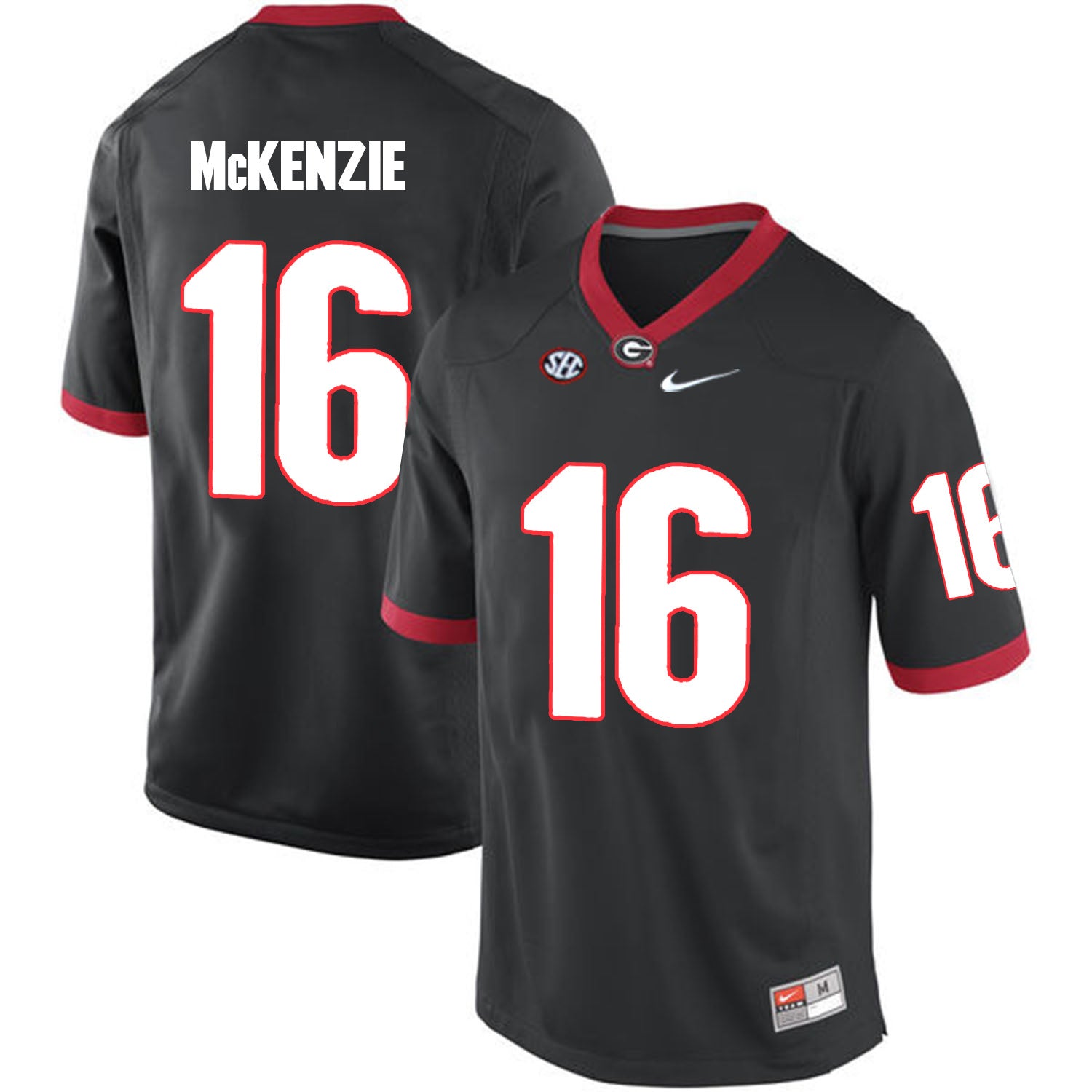 Isaiah McKenzie 16 Black Style 1 College Football Jersey football jersey product view 1