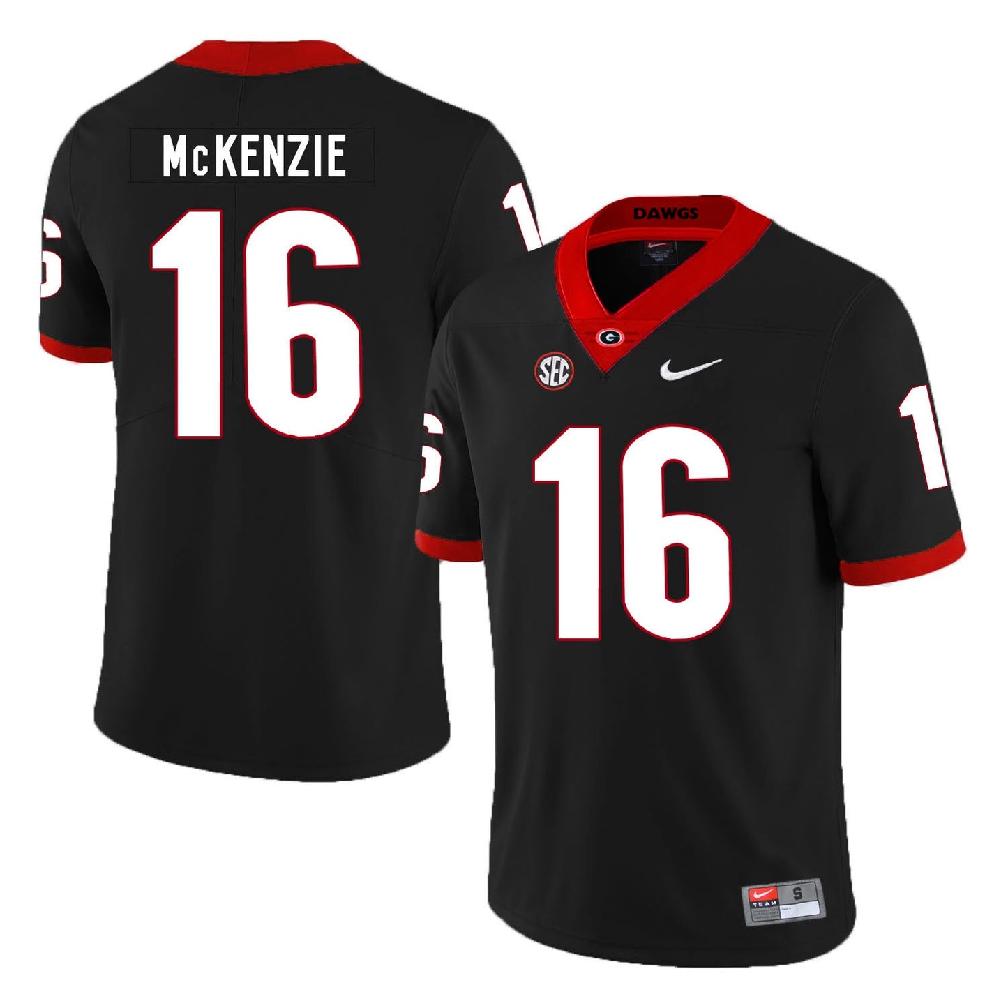 Isaiah McKenzie 16 Black Style 2 College Football Jersey football jersey product view 1