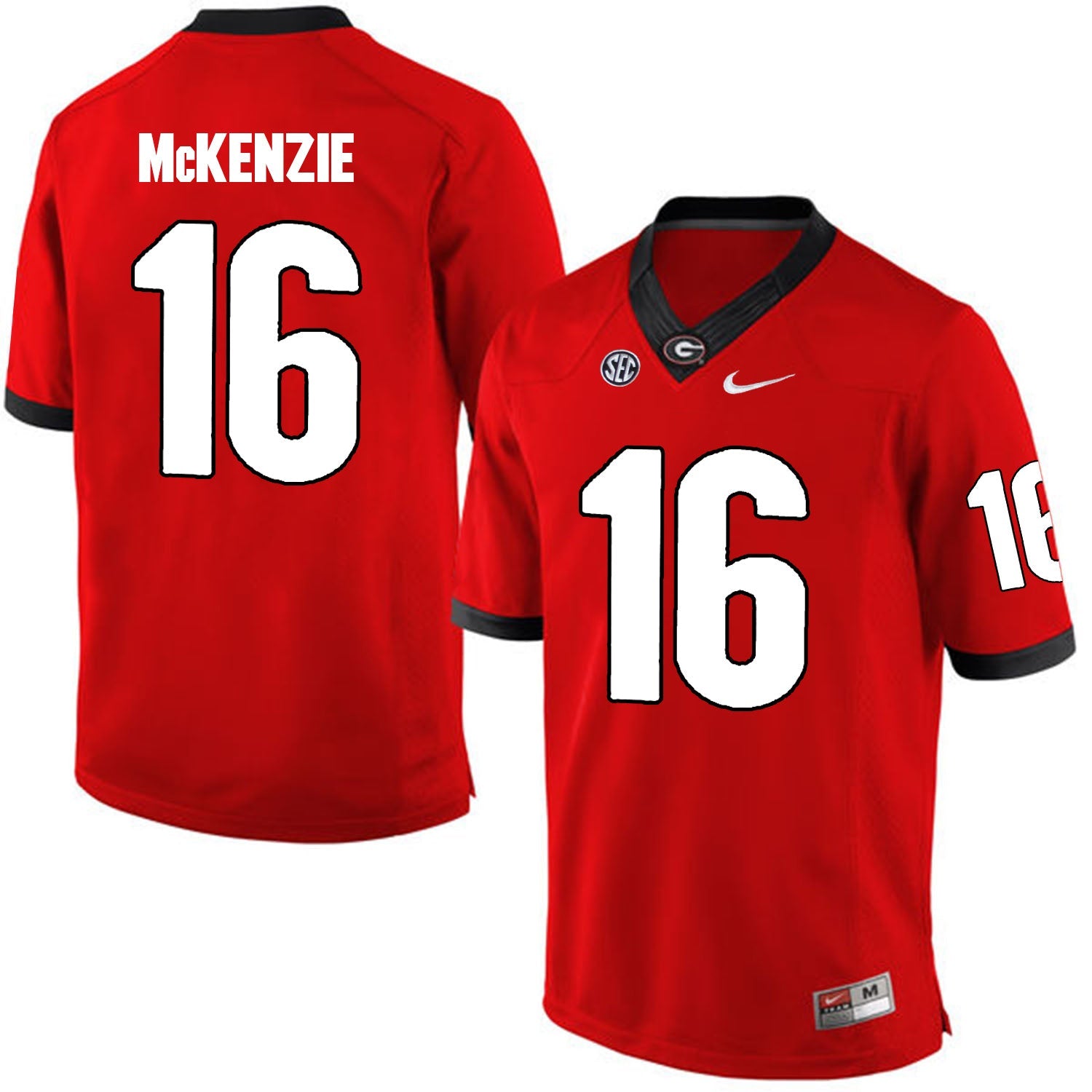 Isaiah McKenzie 16 Red Style 1 College Football Jersey football jersey product view 1