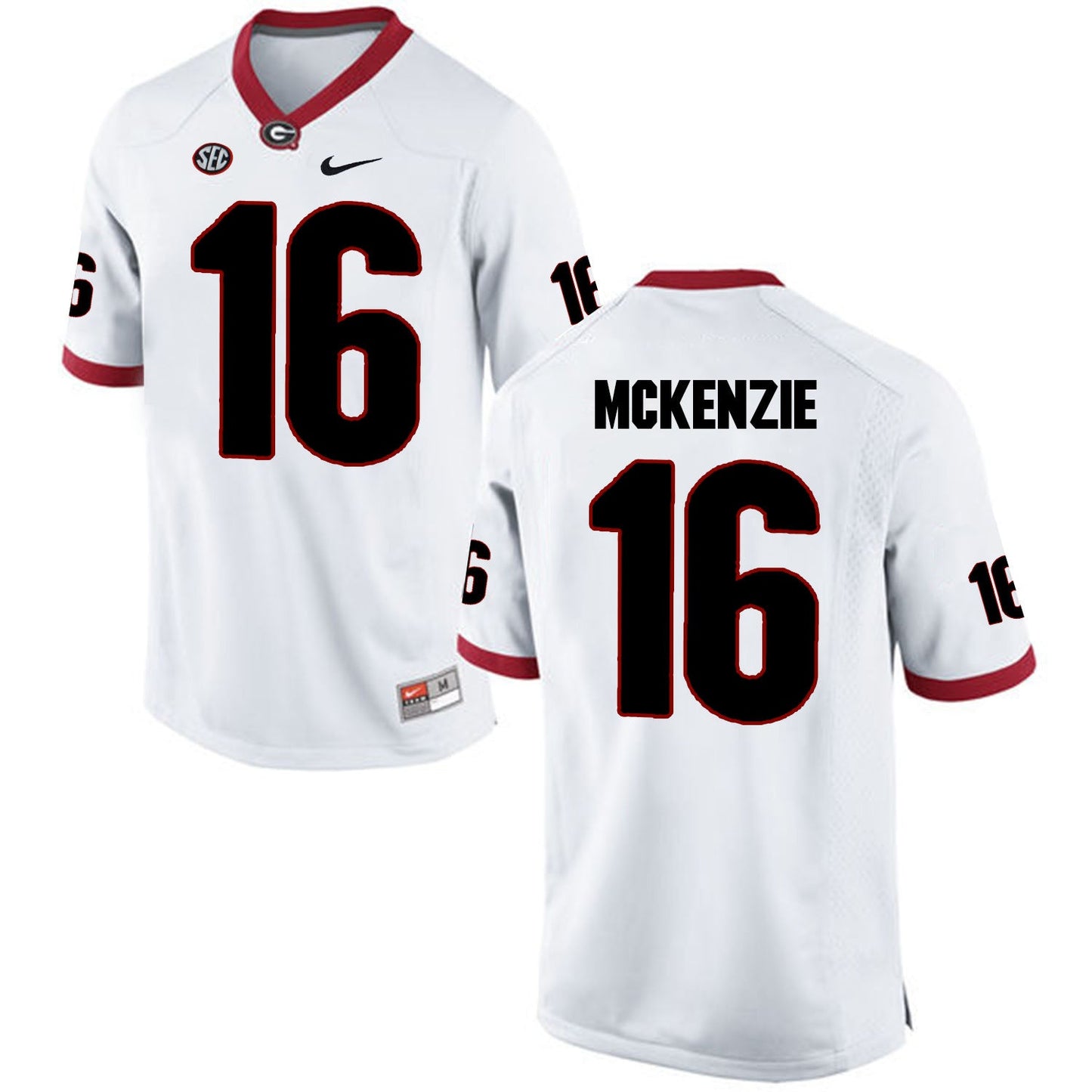 Isaiah McKenzie 16 White Style 1 College Football Jersey football jersey product view 1