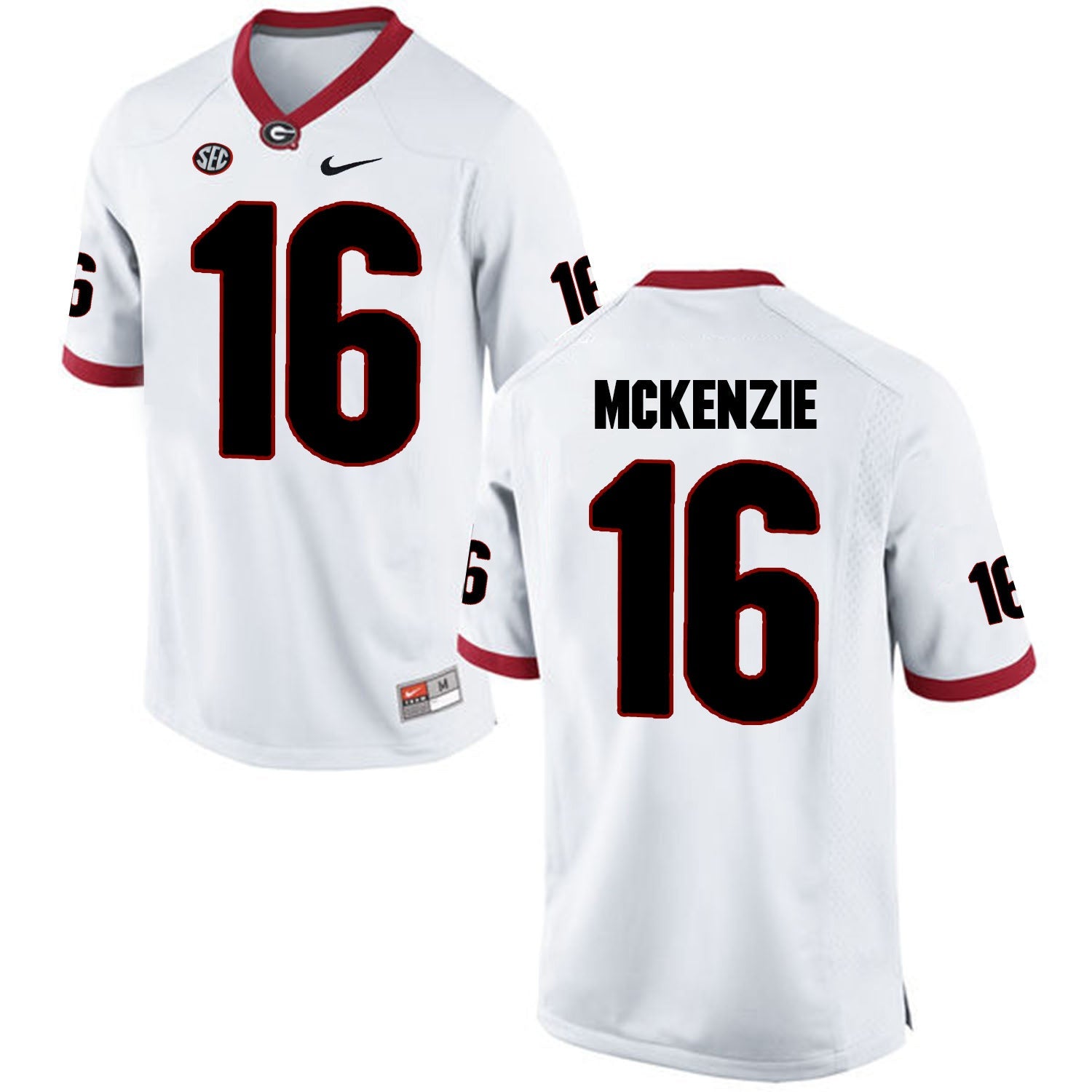 Isaiah McKenzie 16 White Style 1 College Football Jersey football jersey product view 1